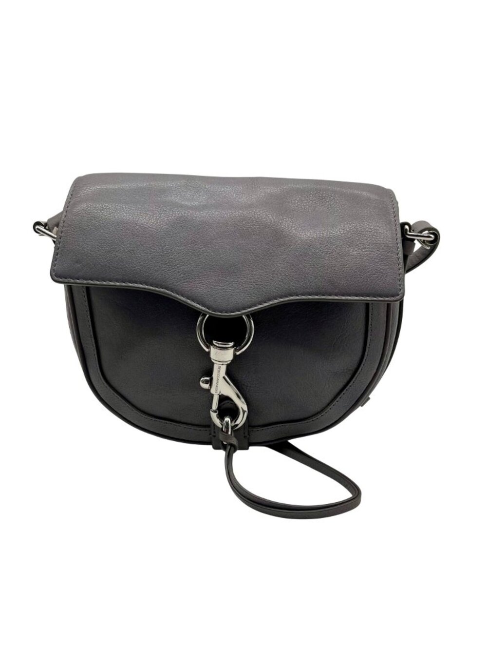 Rebecca Minkoff Grey Leather Megan Saddle Bag